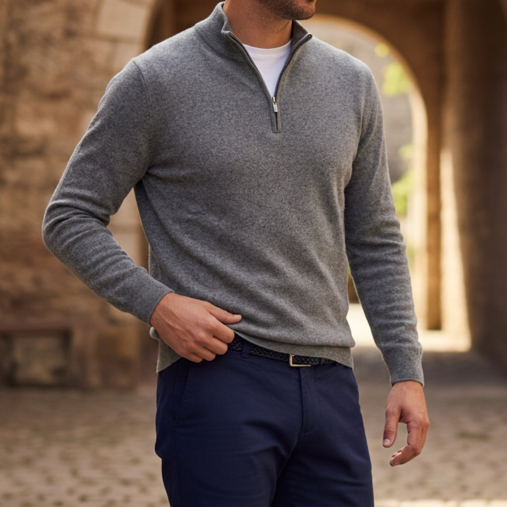 Cameron | Calpe Quarter-Zip Knit Sweater