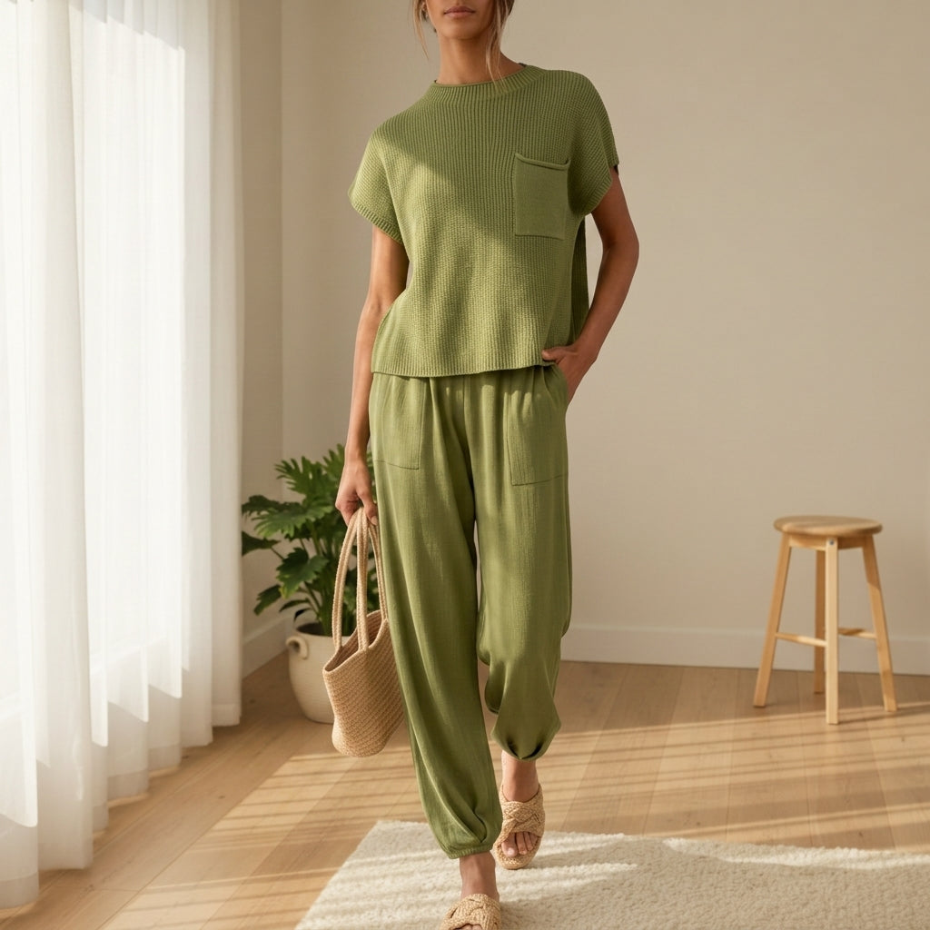 Camila | Bergamo Ribbed Knit Two-Piece Set