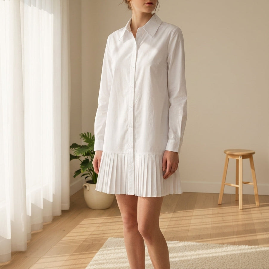 Camila | Patmos Pleated Hem Shirt Dress