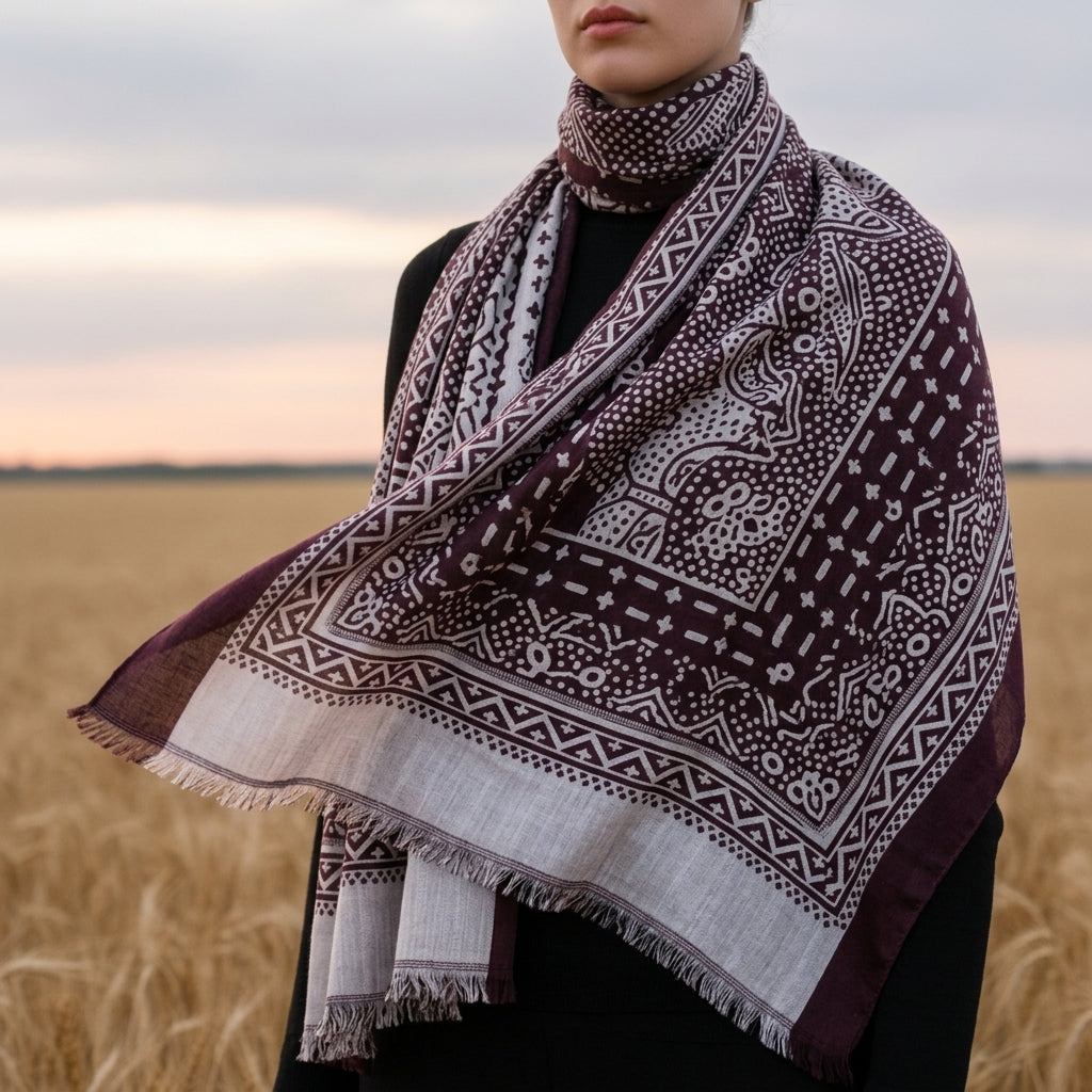 Camila | Ston Boho Print Scarf