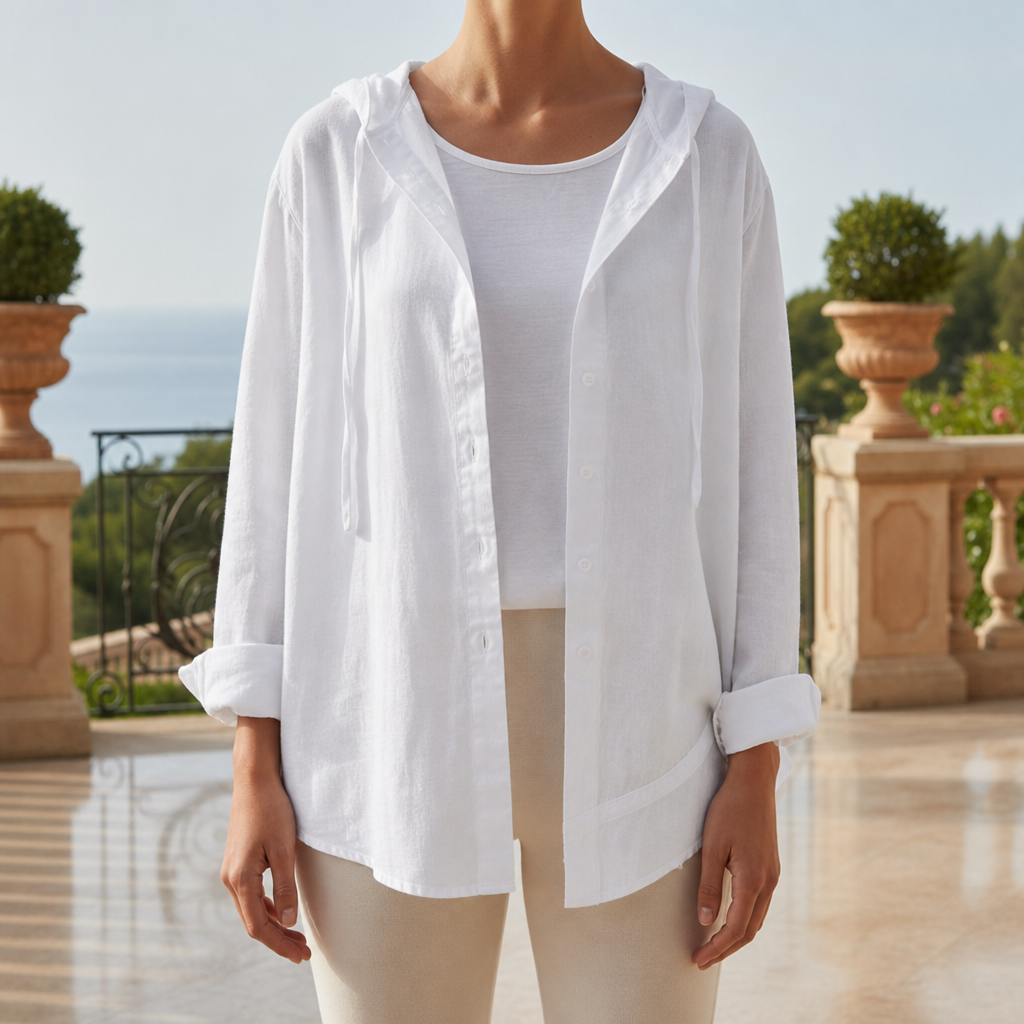 Camila | Trento Striped Hooded Shirt
