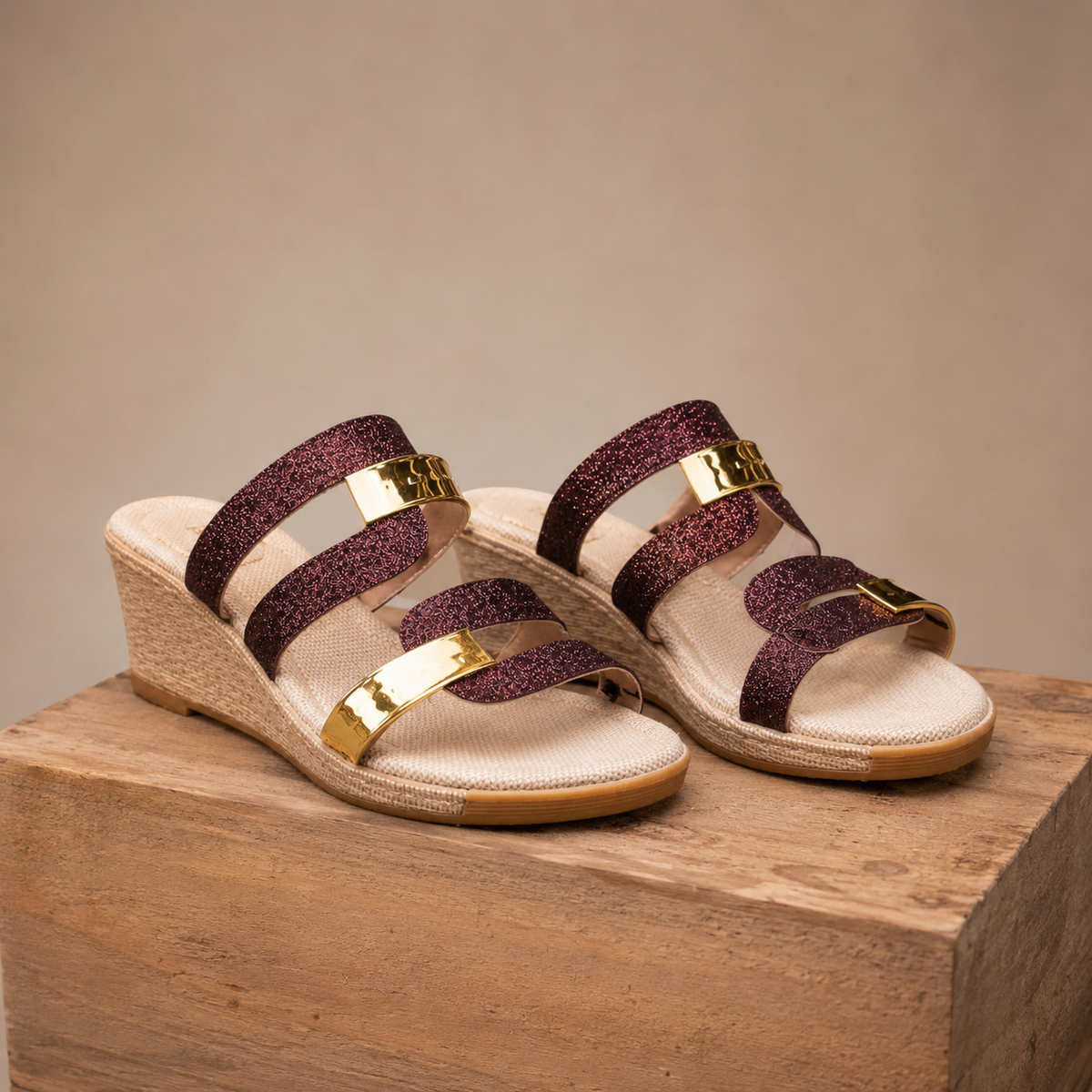Caroline | Cassis Orthopedic Glitter Slides