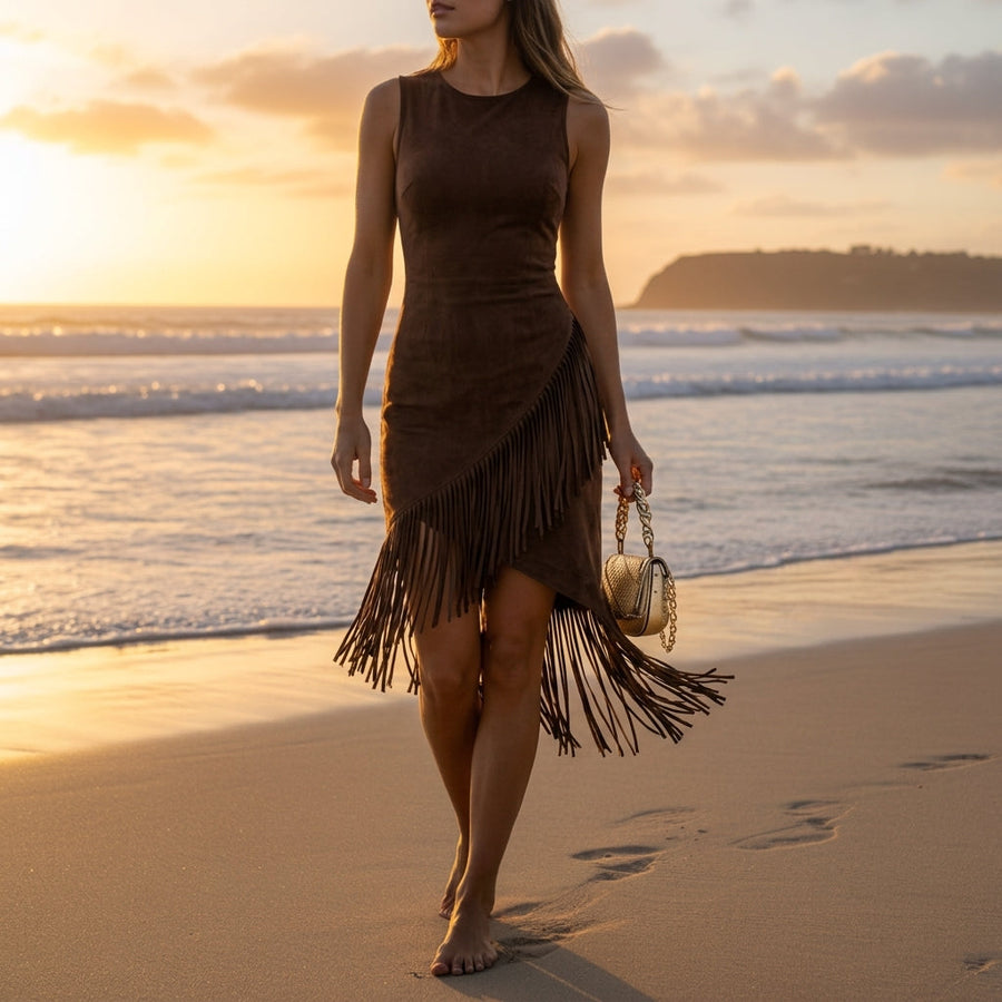 Caroline | Catania A-line Velvet Dress