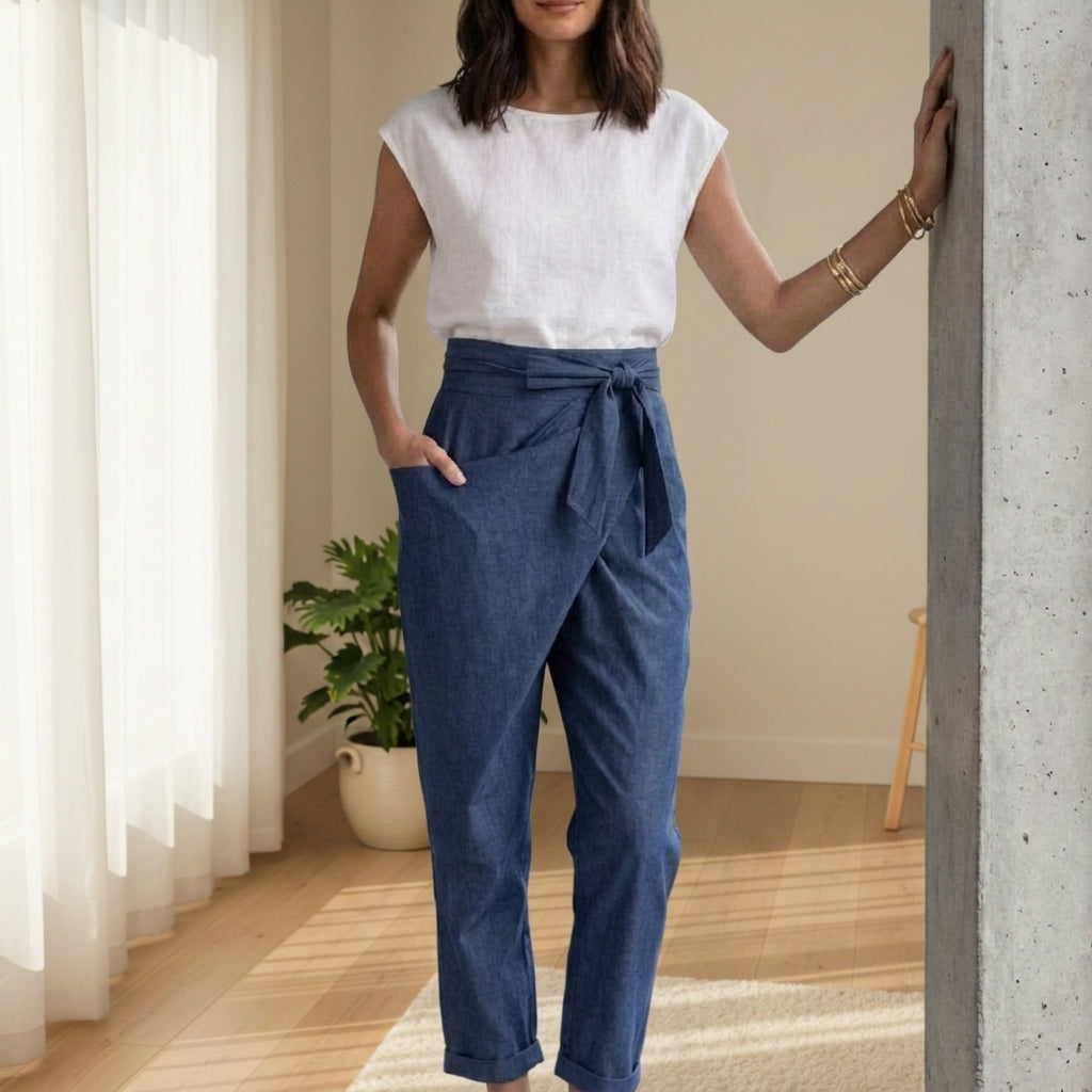 Caroline | Comino Wrap High-Waist Pants