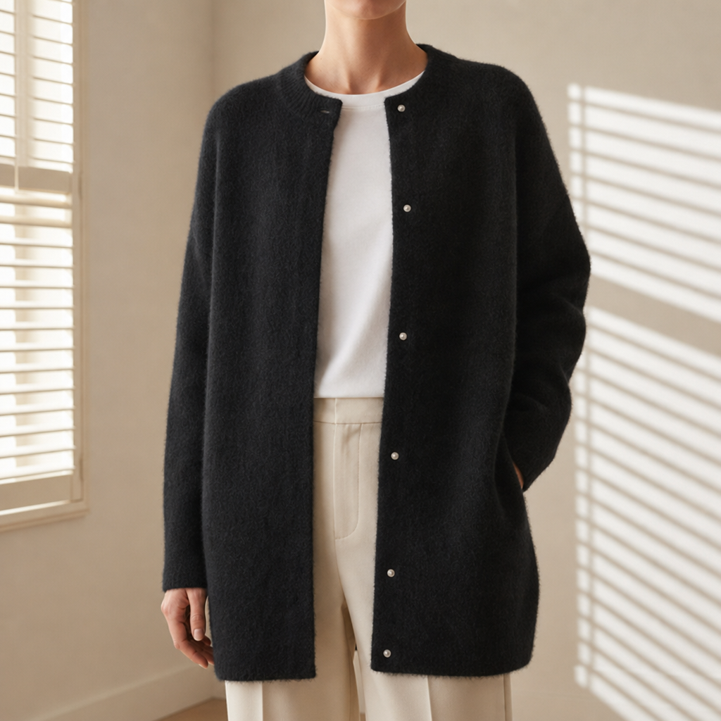 Caroline | Corte Fluffy Longline Cardigan