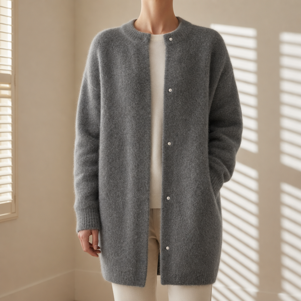 Caroline | Corte Fluffy Longline Cardigan
