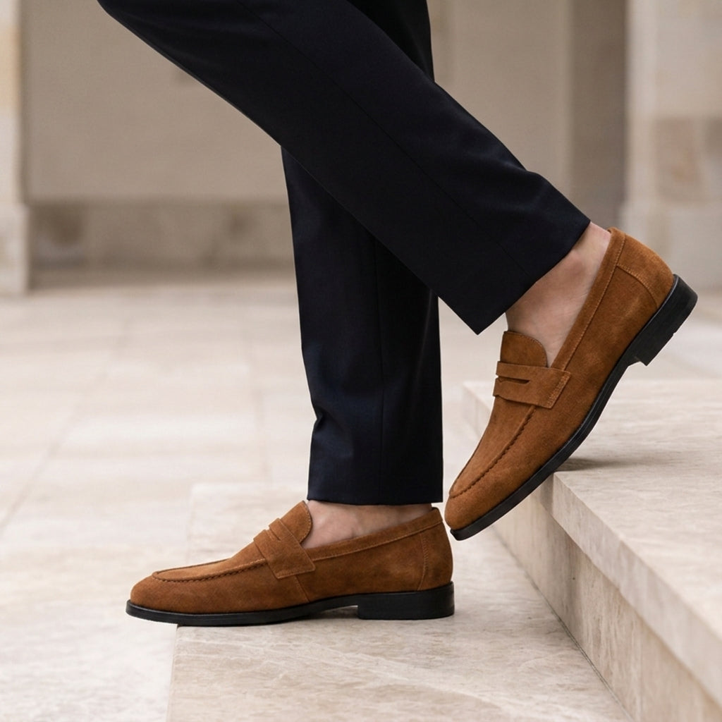 Carter | Valldemossa Suede Penny Loafers