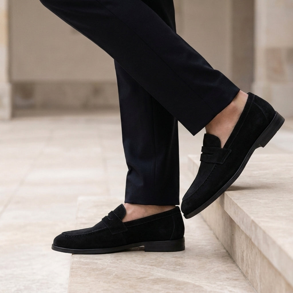 Carter | Valldemossa Suede Penny Loafers