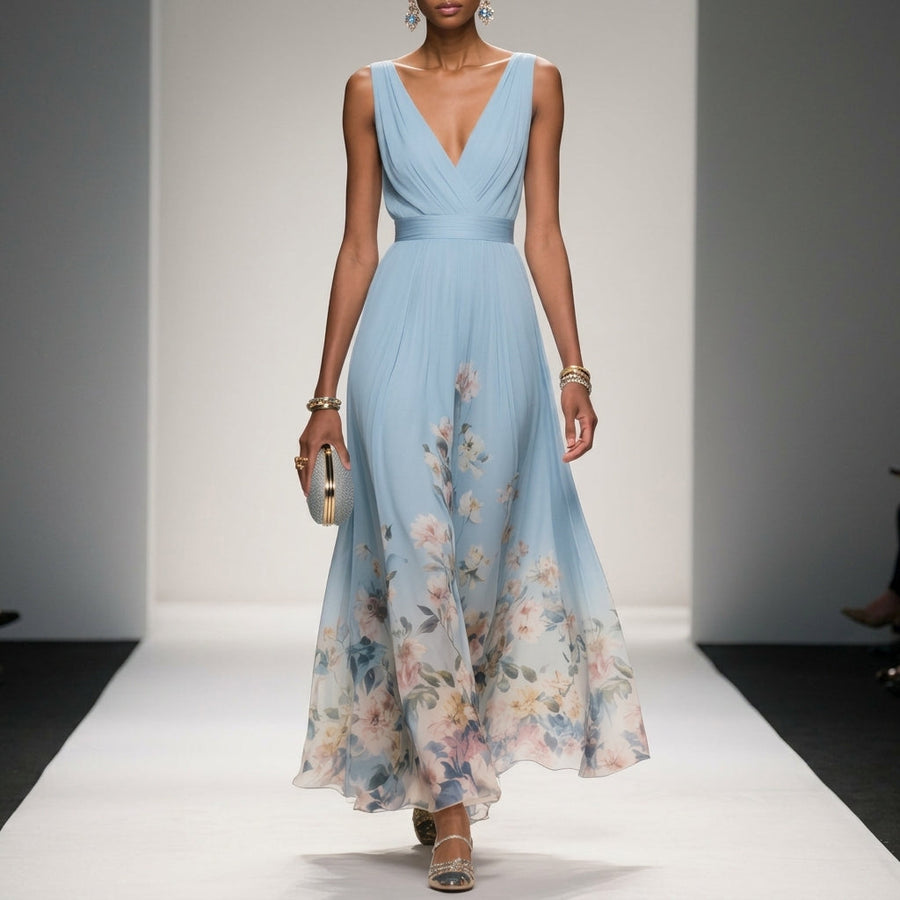 Chloe | Cascais V-Neck Maxi Dress