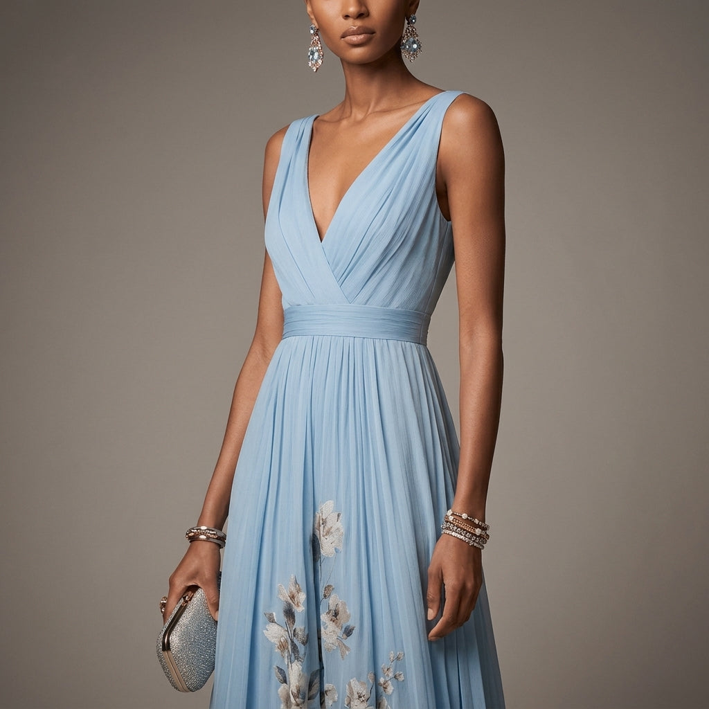 Chloe | Cascais V-Neck Maxi Dress