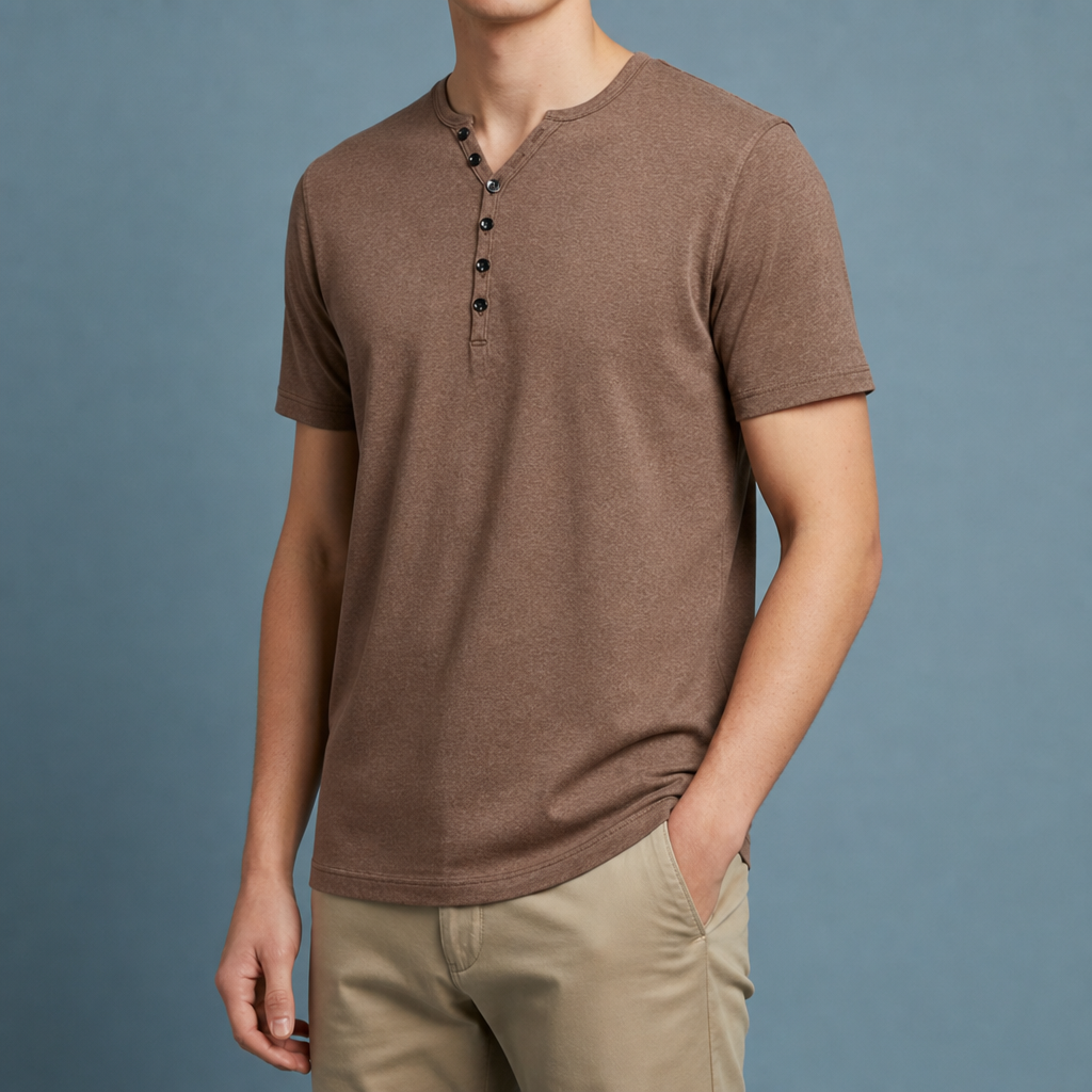 Christian | Samos Henley Short Sleeve Shirt