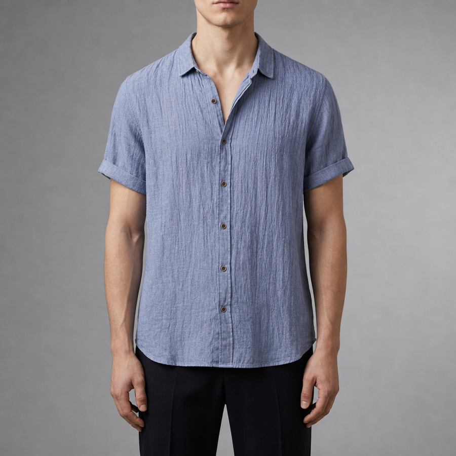 Christopher | Astypalaia Linen Short Sleeve Shirt