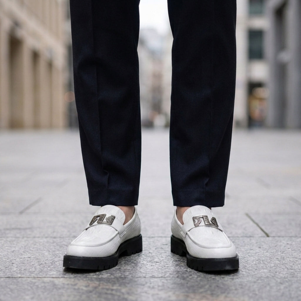Daniel | Ajaccio Croc Texture Loafers