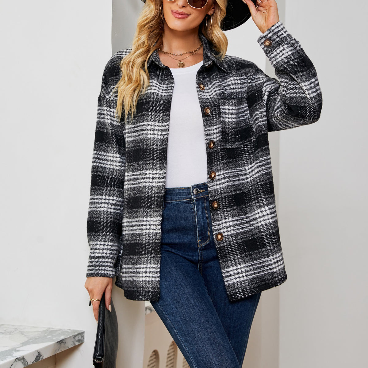 Women's Winter Coat – Black, Brown, Caramel