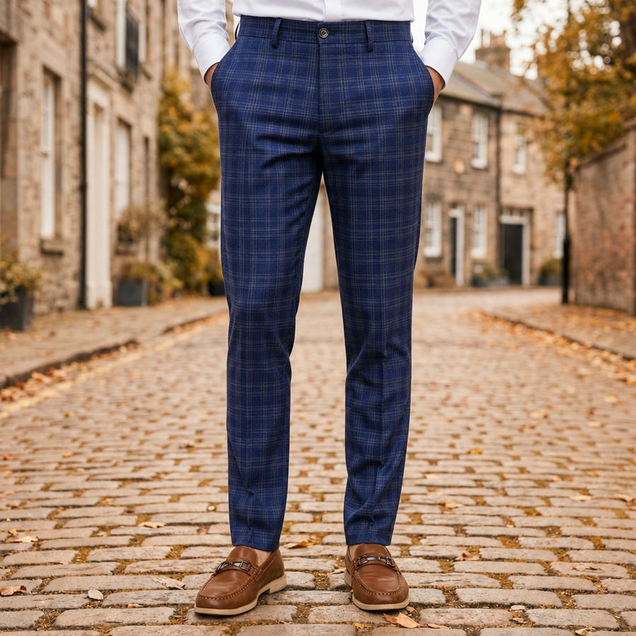 Dylan | Volterra Slim Plaid Trousers