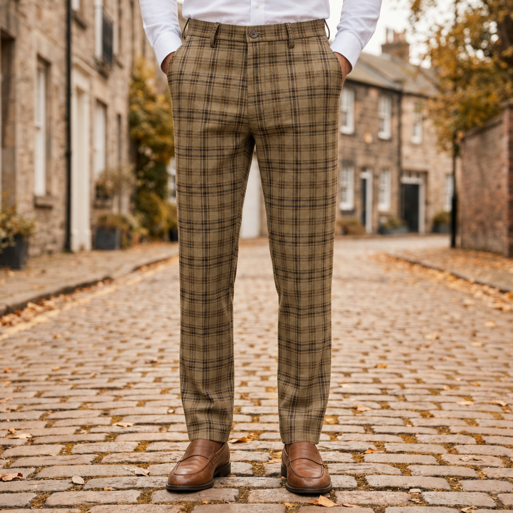 Dylan | Volterra Slim Plaid Trousers