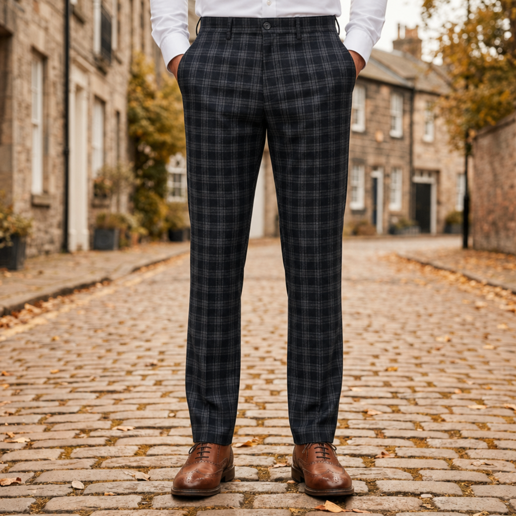 Dylan | Volterra Slim Plaid Trousers