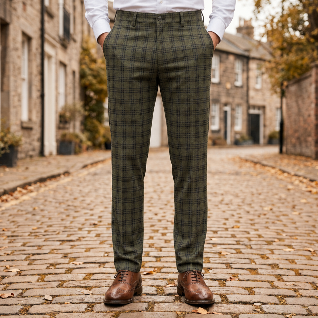 Dylan | Volterra Slim Plaid Trousers