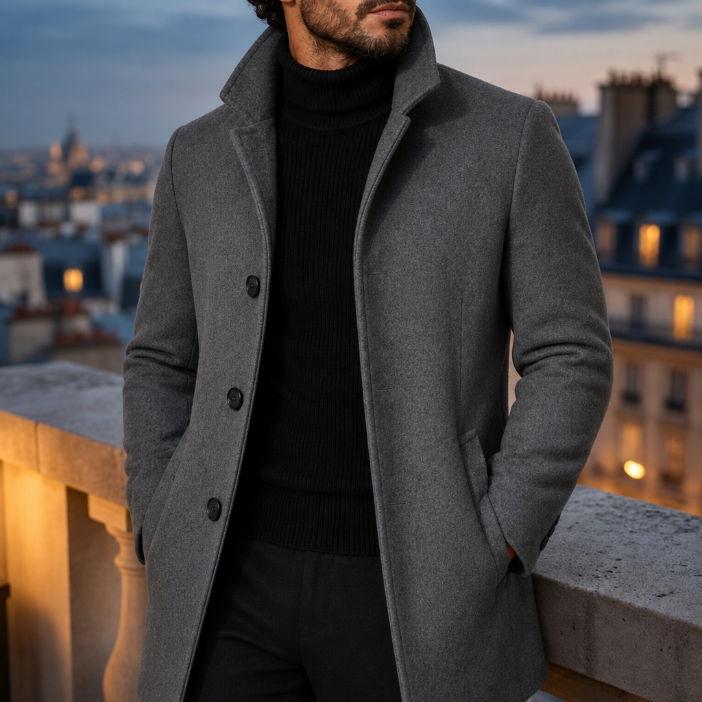 Edward | Modica Stand Collar Tailored Coat