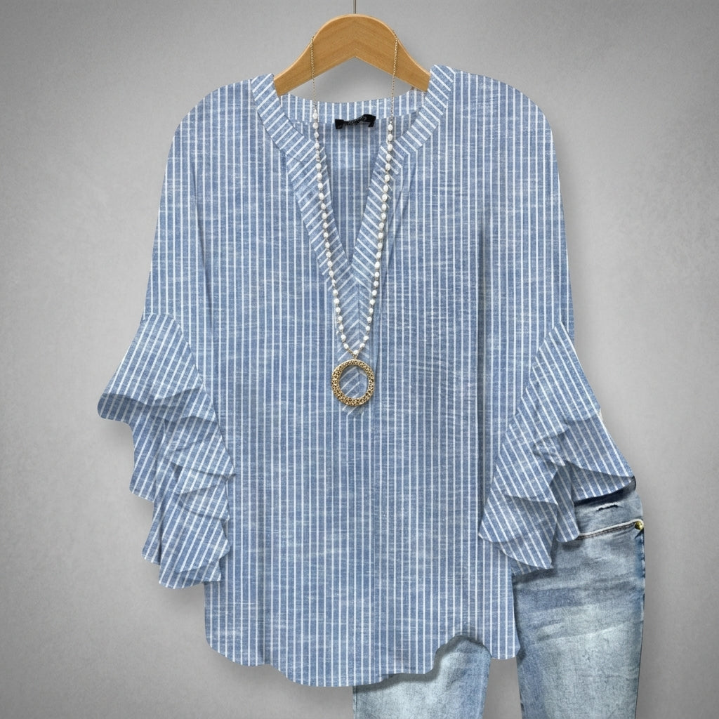 Eleanor | Amalfi Floral Ruffle Blouse