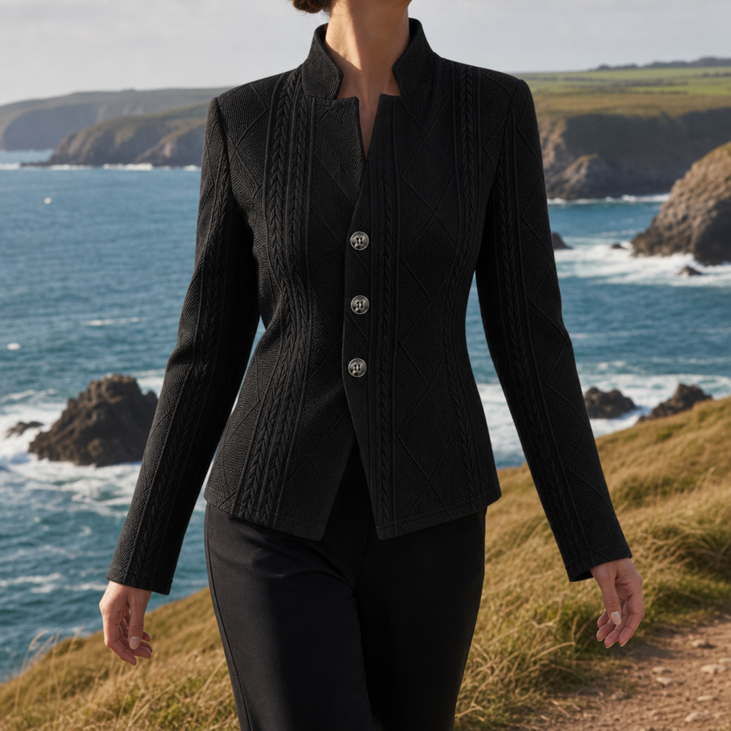 Eleanor | Modica Cable Knit Textured Jacket