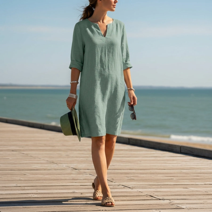 Eleanor | Paxos Relaxed V-Neck Dress