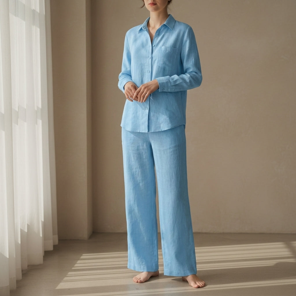 Eleanor | Viana Linen Shirt Trouser Set