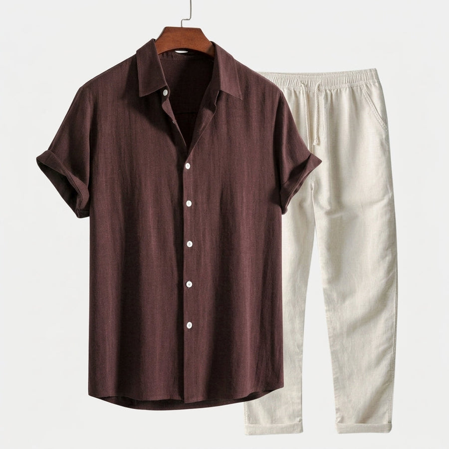 Eli | Corsica Relaxed Linen Shirt and Trouser Set