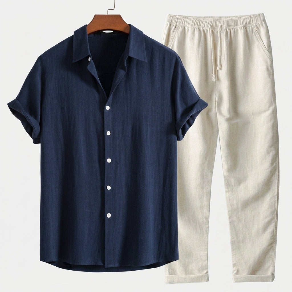 Eli | Corsica Relaxed Linen Shirt and Trouser Set
