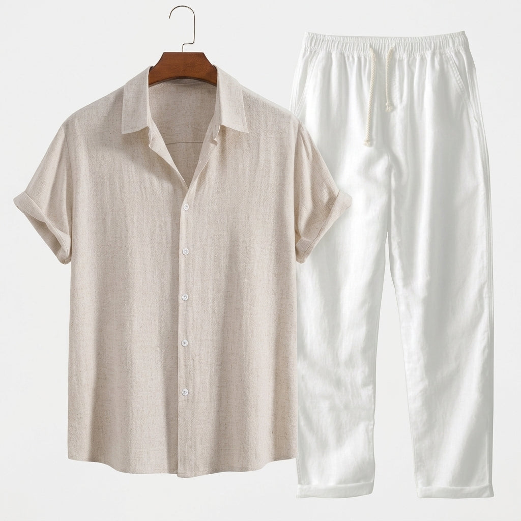 Eli | Corsica Relaxed Linen Shirt and Trouser Set