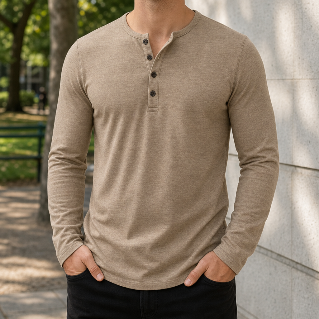 Eli | Samos Slim Fit Henley Shirt
