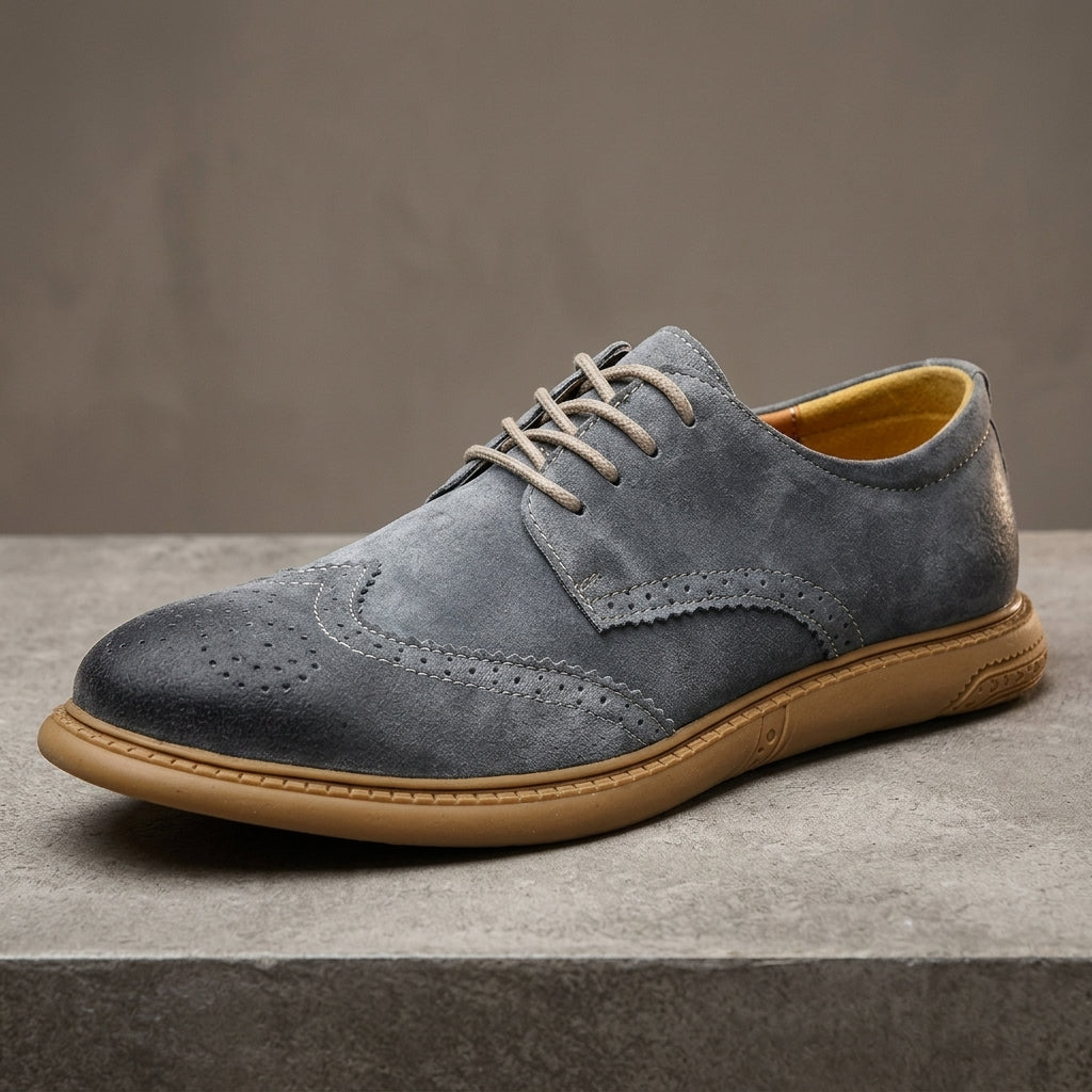 Elijah | Maratea Faux Suede Brogue Shoes