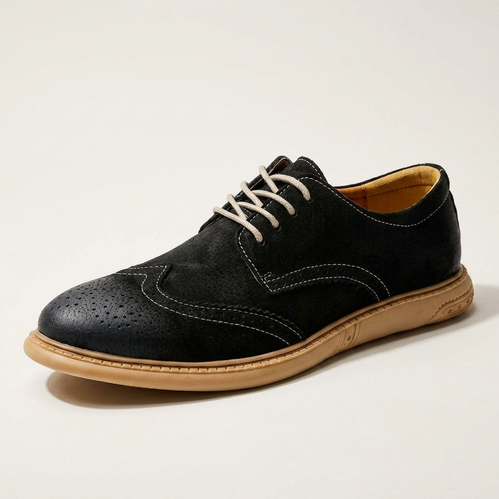 Elijah | Maratea Faux Suede Brogue Shoes