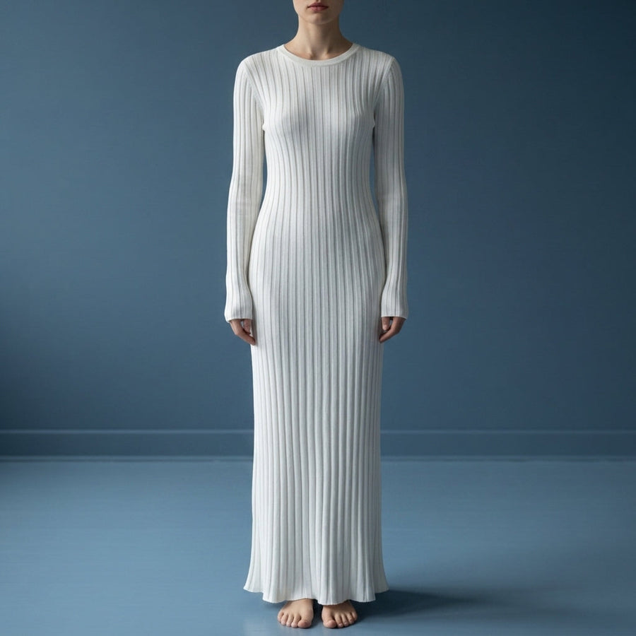 Elizabeth | Rabat Sofia Ribbed Knit Maxi Dress