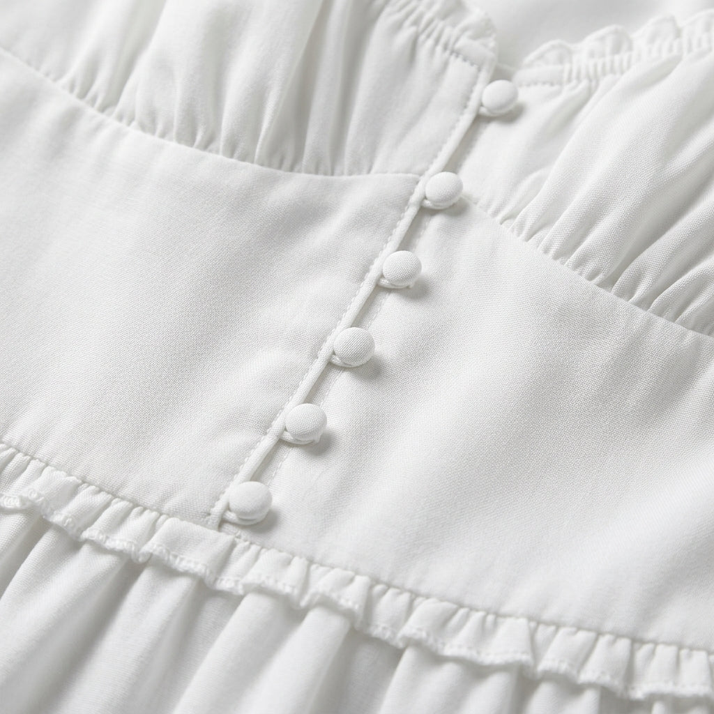 Elizabeth | Virello Ruffle Hem Midi Dress