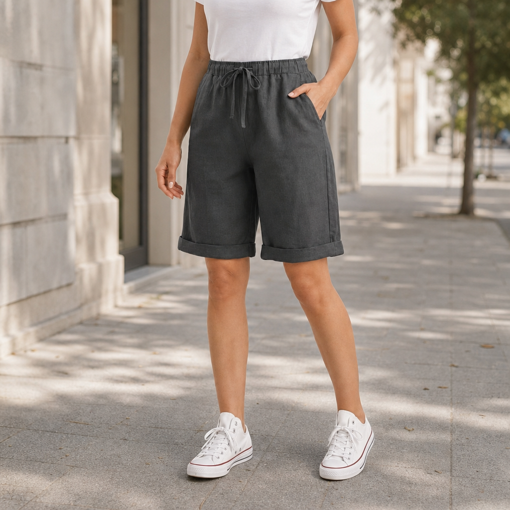 Ella | Portofino Linen Bermuda Shorts