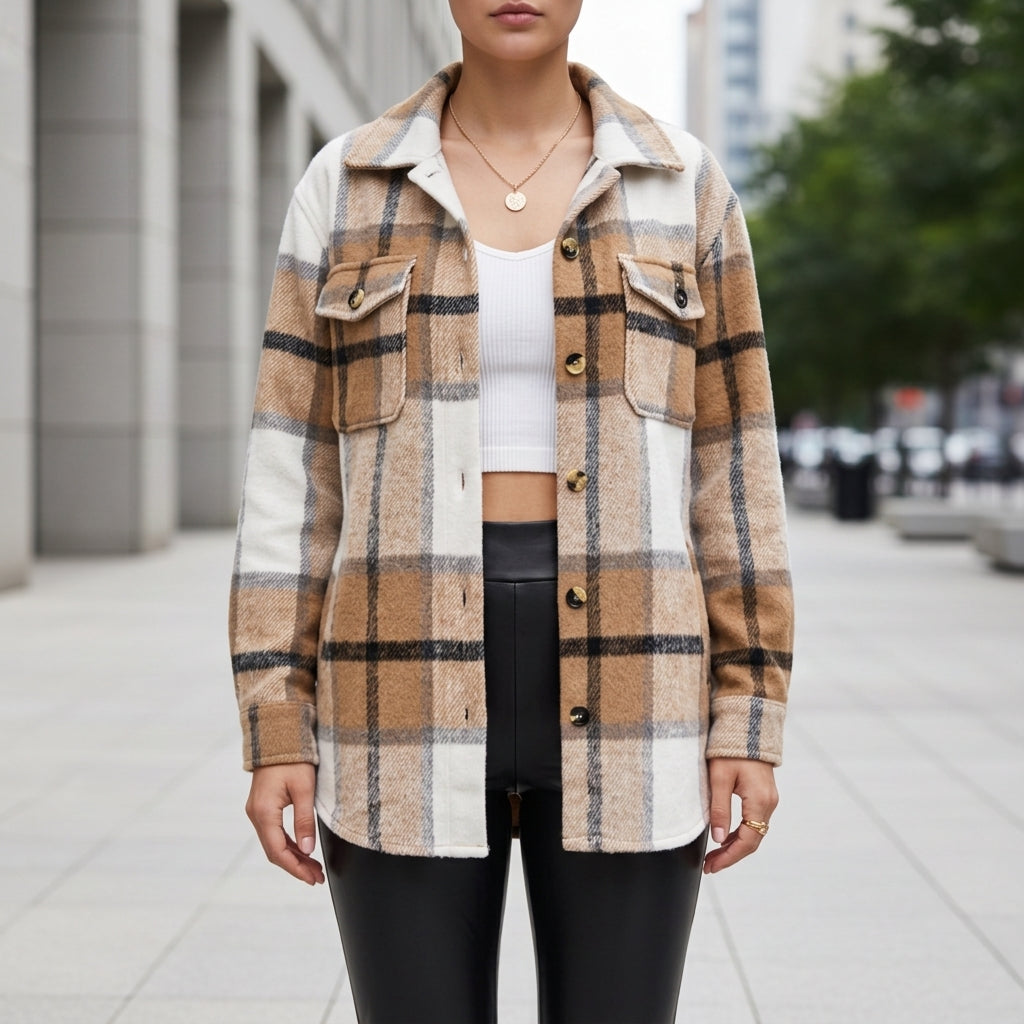 Ellie | Funchal Plaid Flannel Shacket