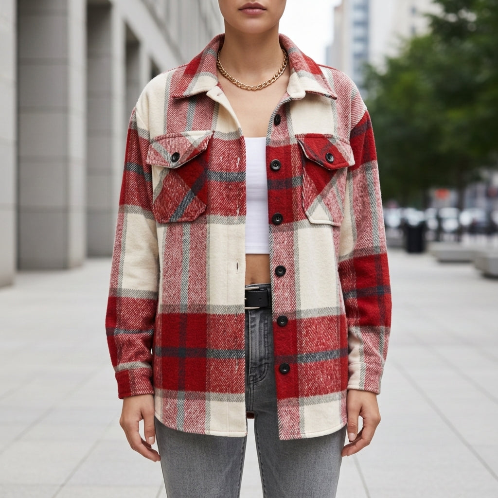 Ellie | Funchal Plaid Flannel Shacket