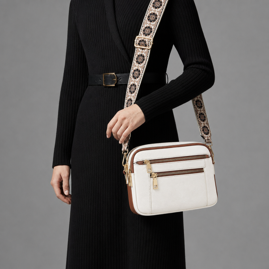 Ellie | Menerbes Faux Leather Crossbody Bag