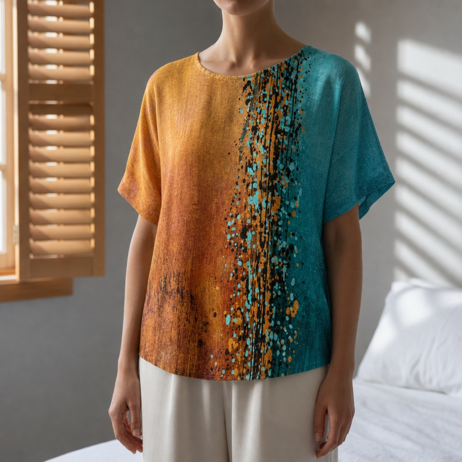 Emilia | Ithaca Colorblock Graphic Blouse