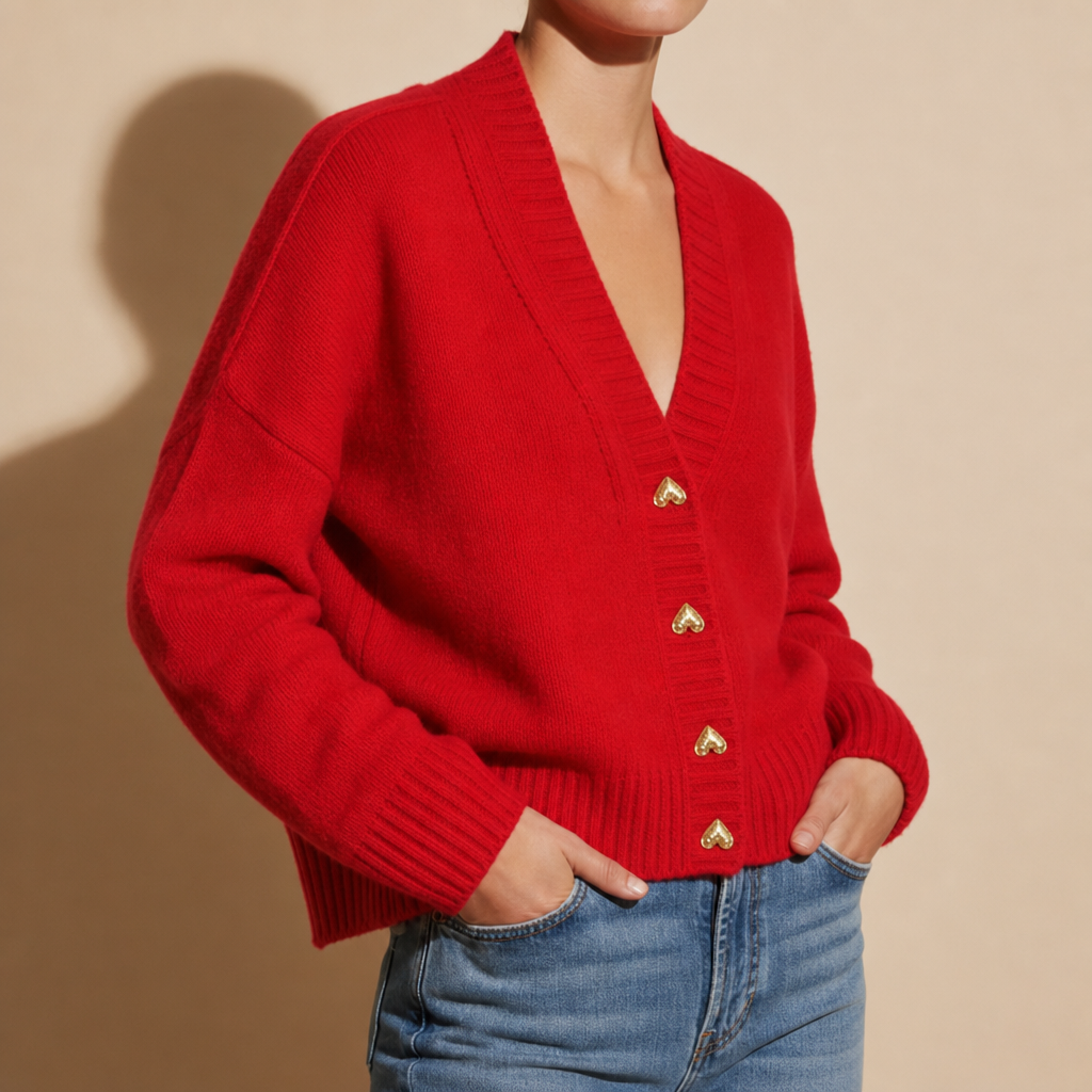 Emilia | Obidos Heart Button Cardigan
