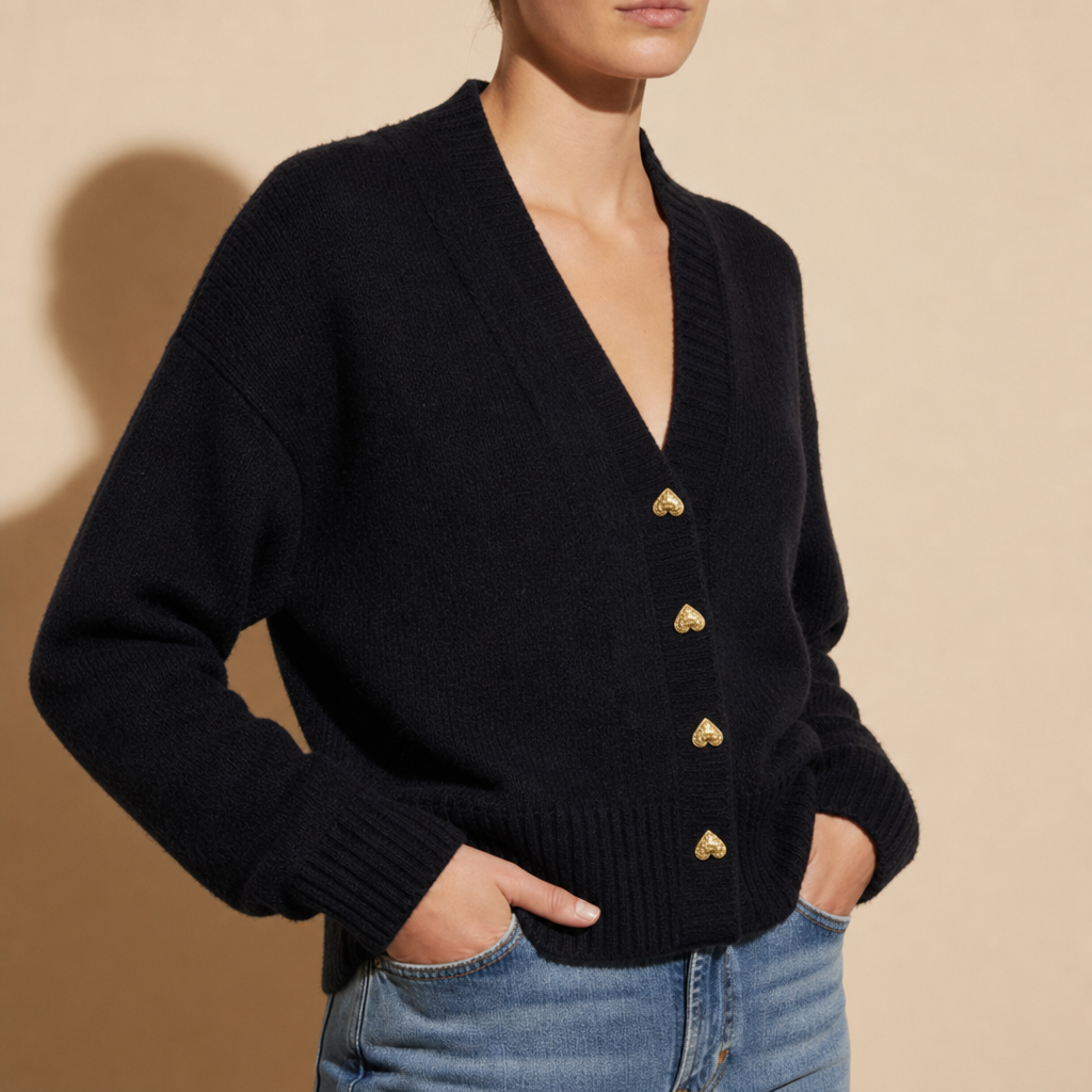 Emilia | Obidos Heart Button Cardigan
