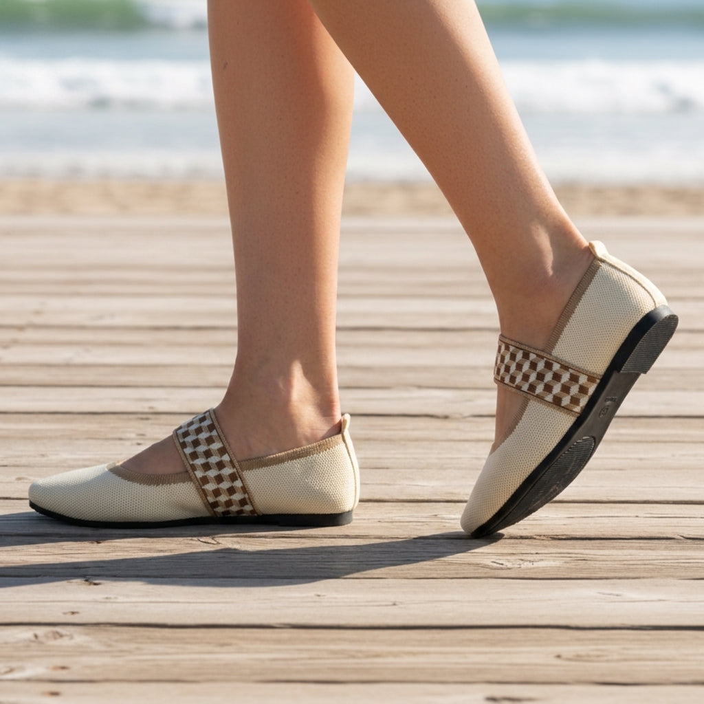 Emily | Bolzano Knit Mary Jane Flats