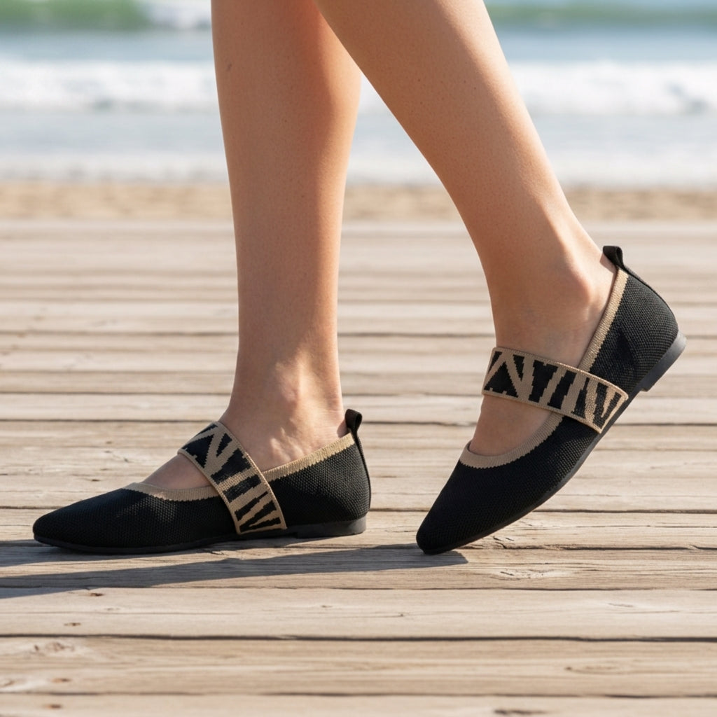 Emily | Bolzano Knit Mary Jane Flats