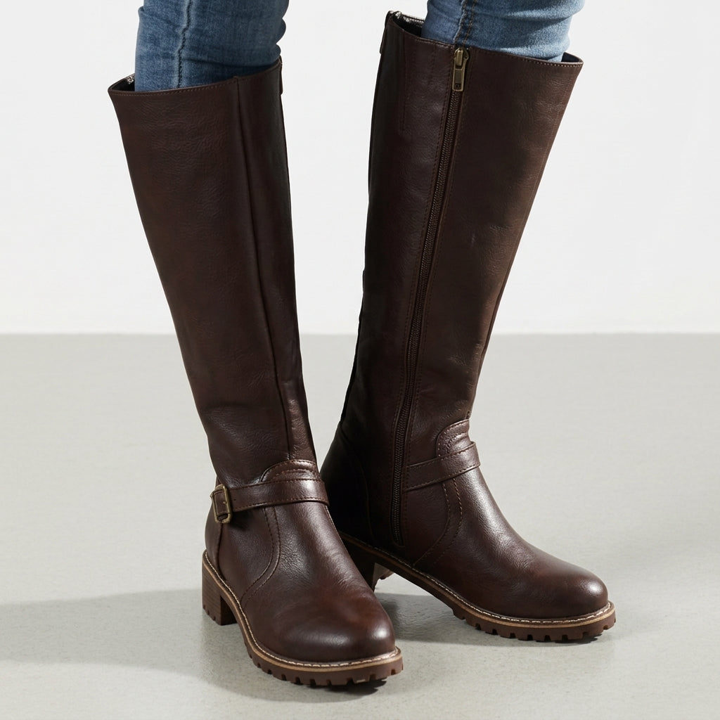 Emily | Grasse Orthopedic Buckle Leather Boots