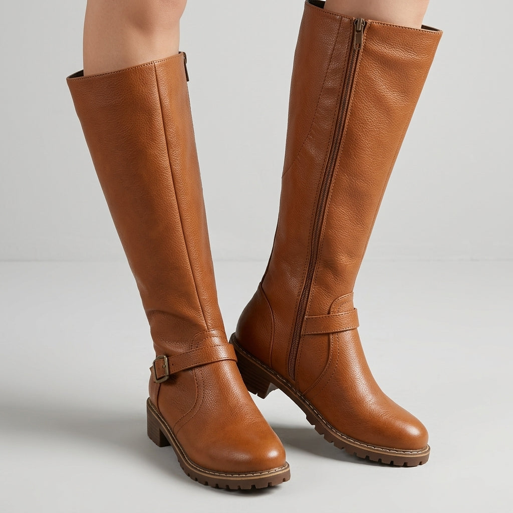 Emily | Grasse Orthopedic Buckle Leather Boots