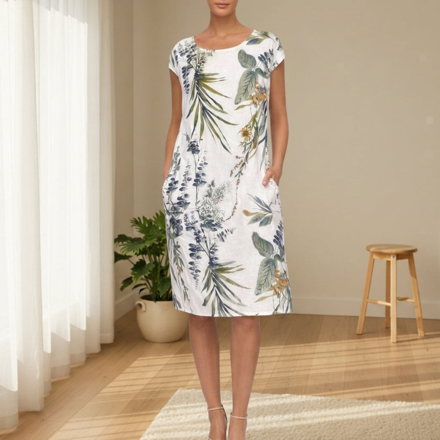 Emma | Cortona Clara's Cap Sleeve Midi Dress