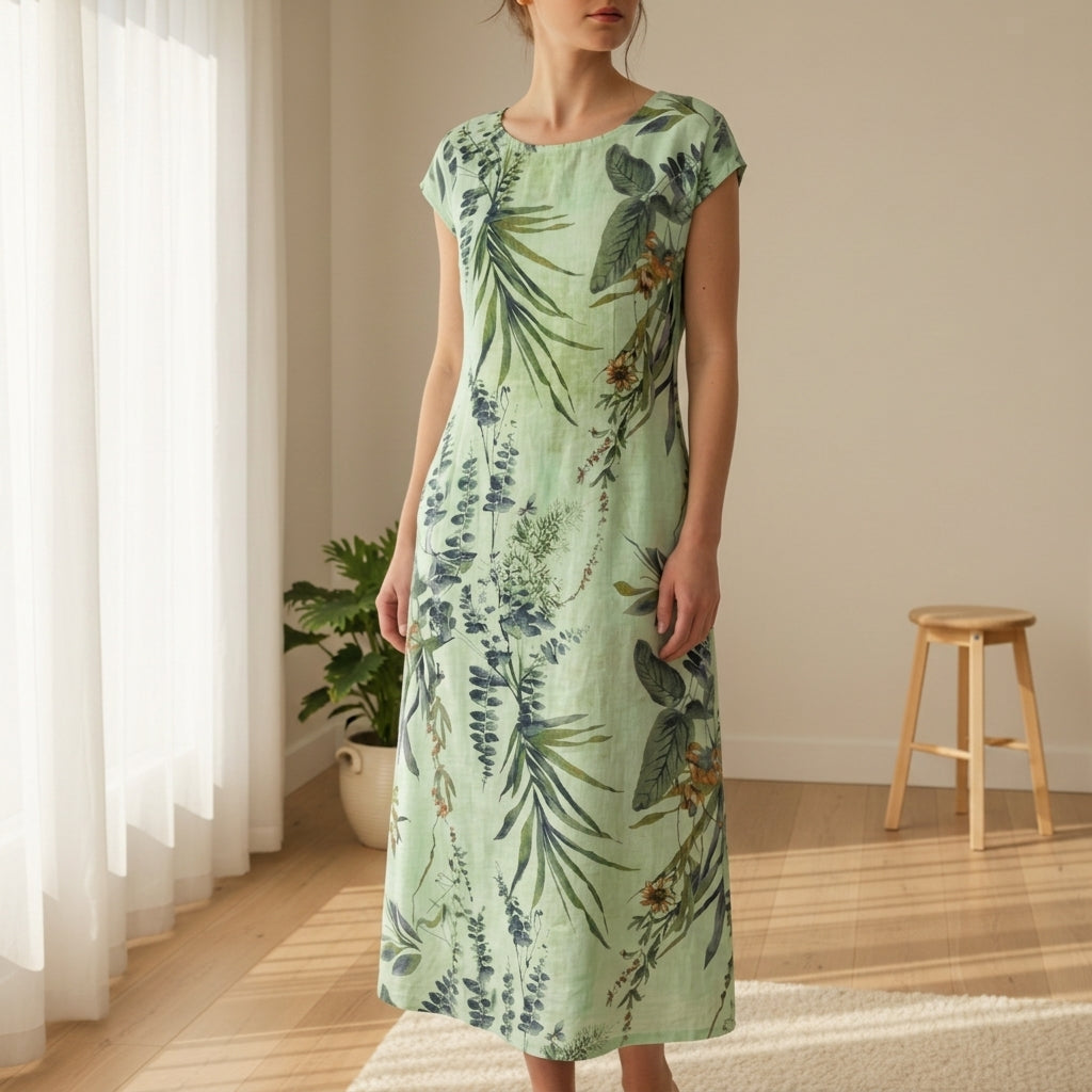 Emma | Cortona Clara's Cap Sleeve Midi Dress