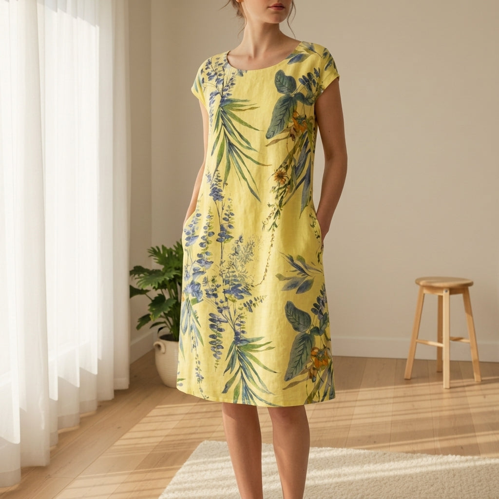 Emma | Cortona Clara's Cap Sleeve Midi Dress