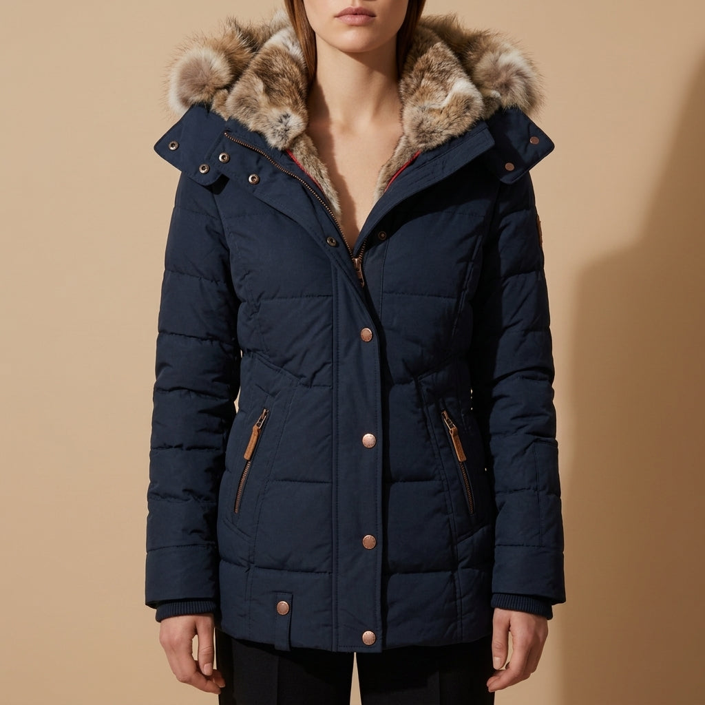 Emma | Ericeira Faux Fur Hood Puffer Jacket
